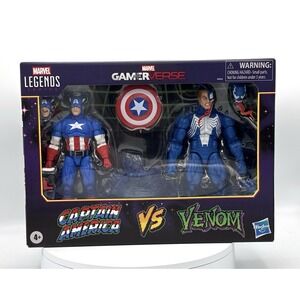 Marvel Legends Series Gamerverse Captain America vs. Venom 6-Inch Action Figures